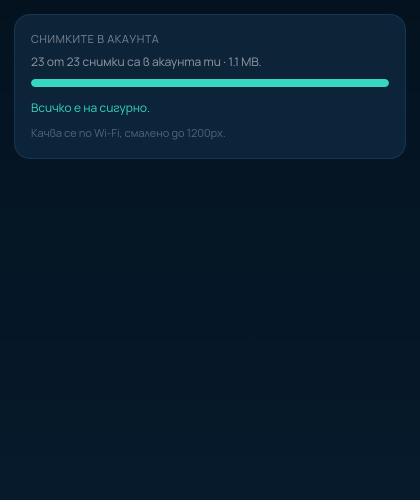 Снимките в акаунта